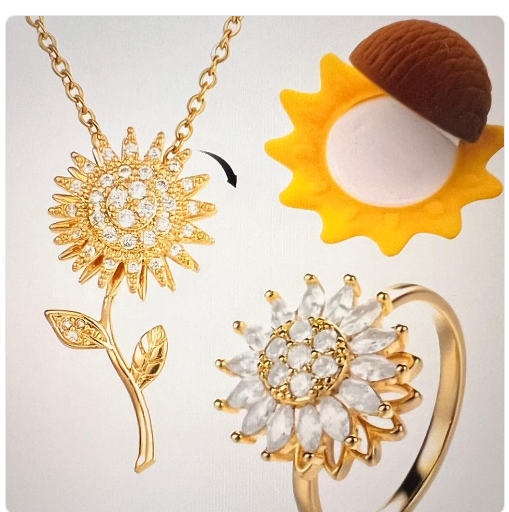 GIRASOL ANILLO COLLAR